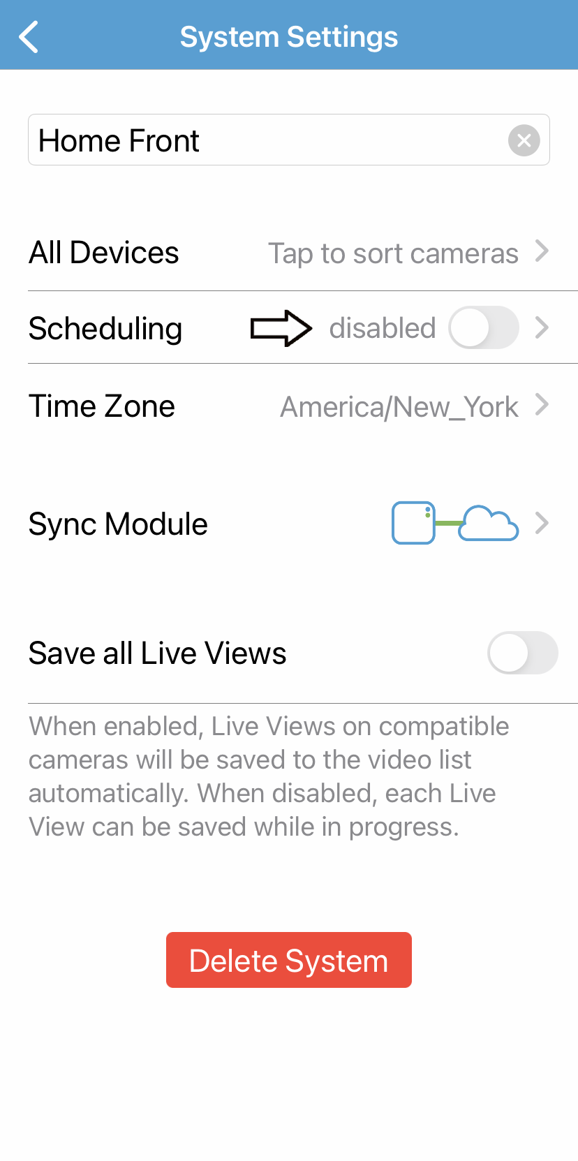 you can disable your schedule