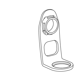 Orthographic view of the L-shaped camera bracket