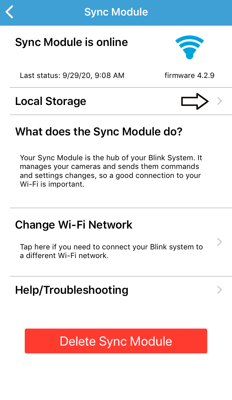 how to access blink cloud storage? 2