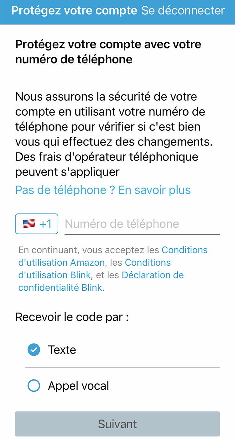 2/Ajouter/Réinitialiser une caméra Outdoor | Configurer/Réinitialiser une ampoule ou un interrupteur pour volet roulant avec Alexa Sms-protect-your-account